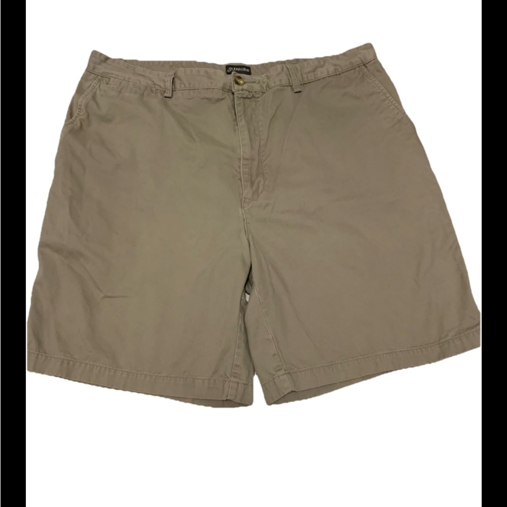 St John’s Bay Men’s Shorts Flat Front Beige Size 40